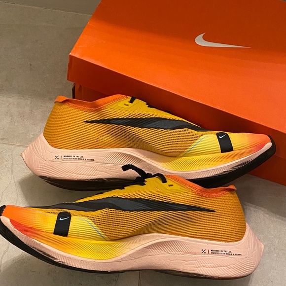 Nike ZoomX Vaporfly Next 2 Shoes - Orange and Black (worn once)